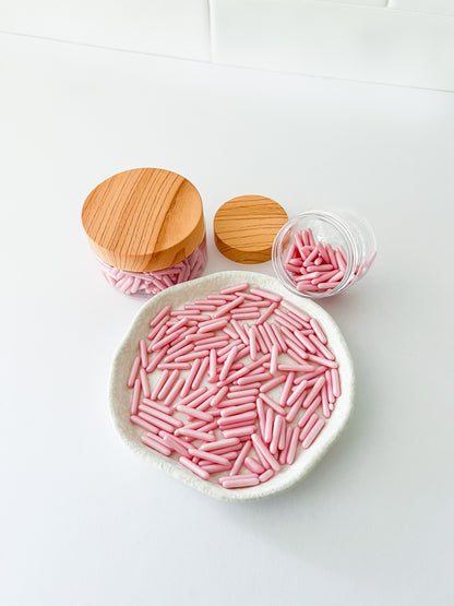 Pearly Pink Rods – Edible Sprinkles for Cakes, Cookies & Cupcakes