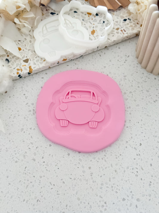 Red Car (Wiggle Theme) Stamp & Cutter - Perfect for Fondant & Sugar Cookies