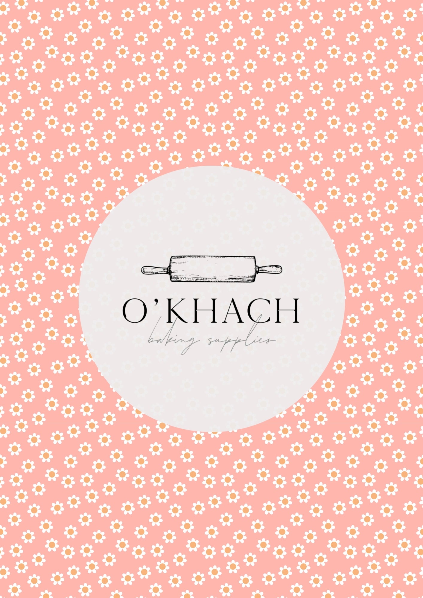 Retro Happy Pattern No.6 - Edible Image - O'Khach Baking Supplies