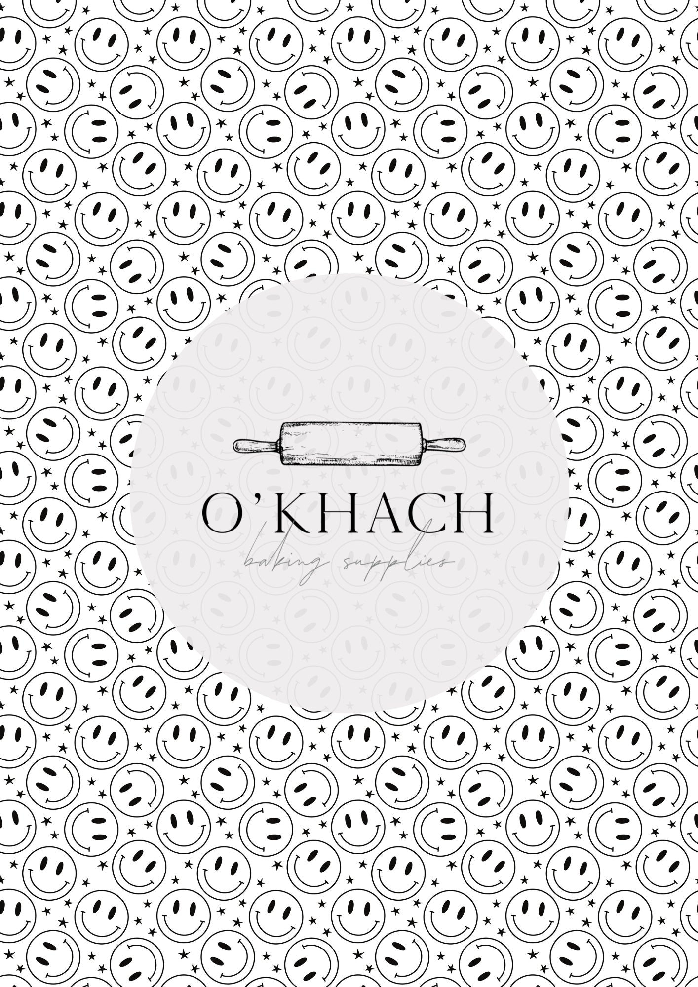 Retro Happy Pattern No.7 - Edible Image - O'Khach Baking Supplies