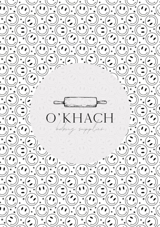 Retro Happy Pattern No.7 - Edible Image - O'Khach Baking Supplies