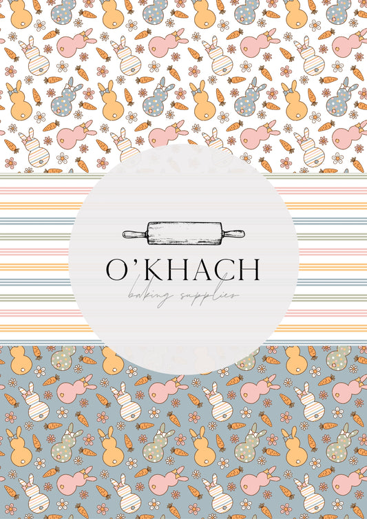 Spring Bunny Pattern No.14 - Edible Image - O'Khach Baking Supplies