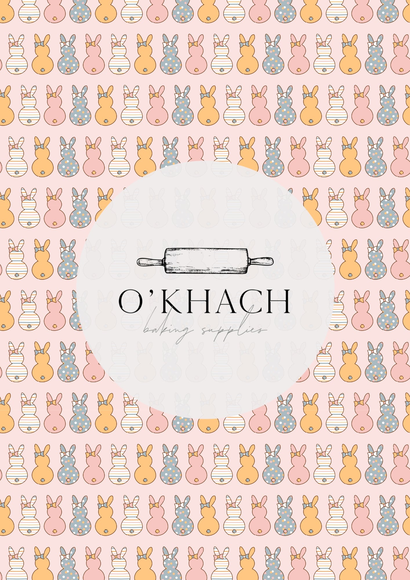 Spring Bunny Pattern No.7 - Edible Image - O'Khach Baking Supplies