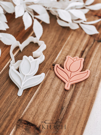 Tulip Stamp & Cutter - Perfect for Fondant & Sugar Cookies