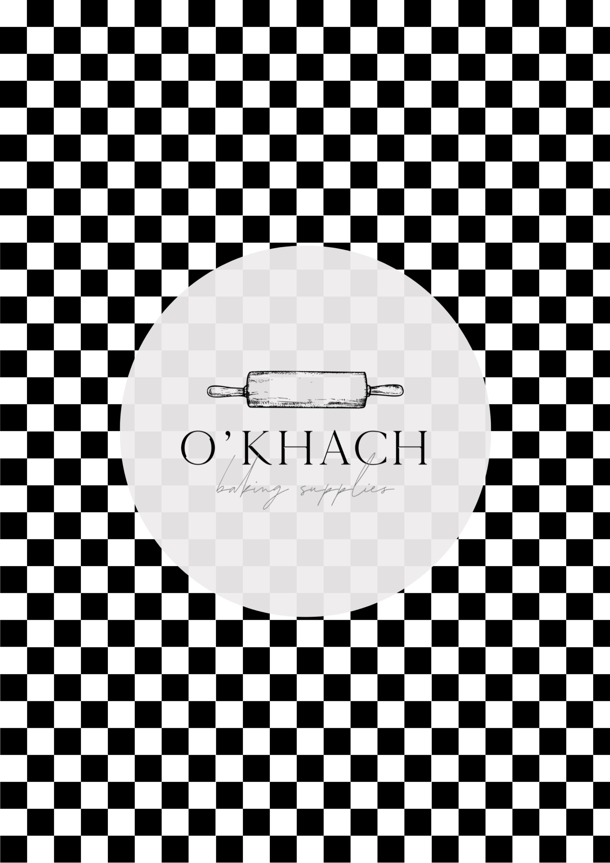 Checkerboard Pattern No.1 - Digital Edible Image for Cakes & Cookies