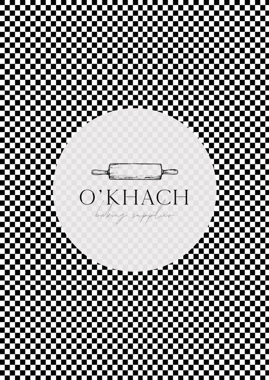 Checkerboard Pattern No.3 - Digital Edible Image for Cakes & Cookies