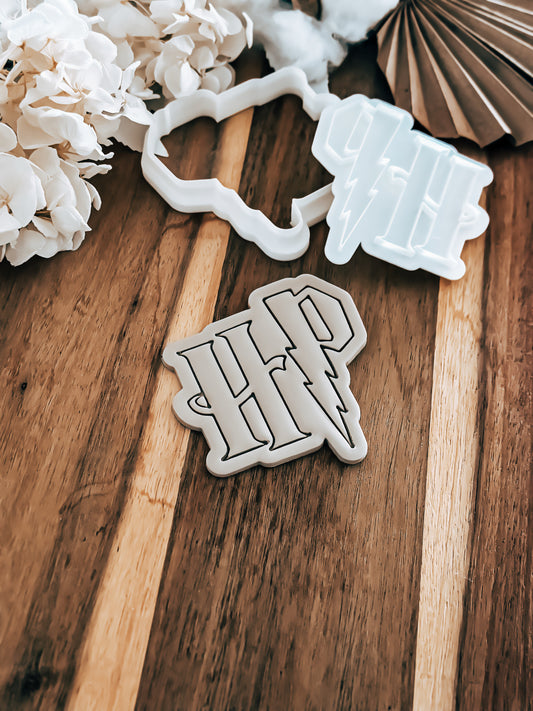 Wizard Monogram - Cookie Stamp & Cutter - Fondant & Sugar Cookies