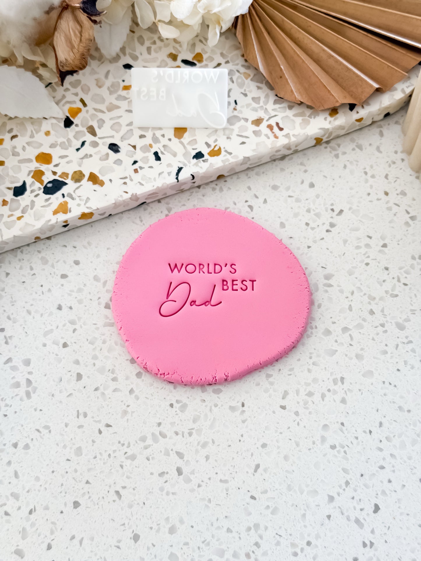 World's Best Dad Cookie Stamp - Perfect for Fondant, Sugar Cookies & Baking
