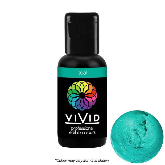 Teal - Gel Colour 21g | Vivid Professional - O'Khach Baking Supplies