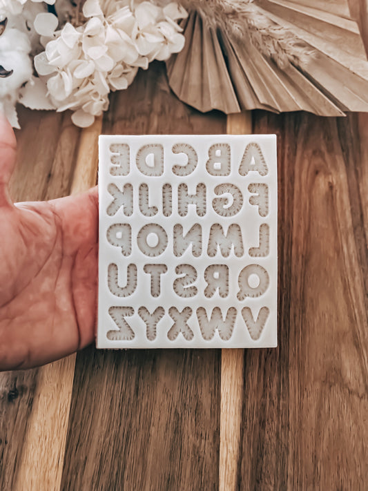 Stitched Alphabet Silicone Mould - Premium Moulds from O'Khach Baking Supplies - Just $14.99! Shop now at O'Khach Baking Supplies