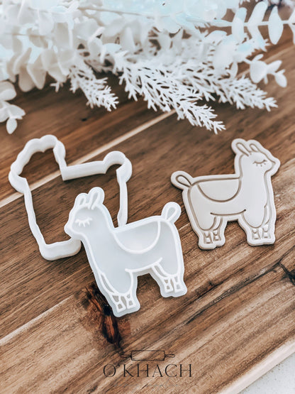 Alpaca Cookie Cutter and Stamp - O'Khach Baking Supplies