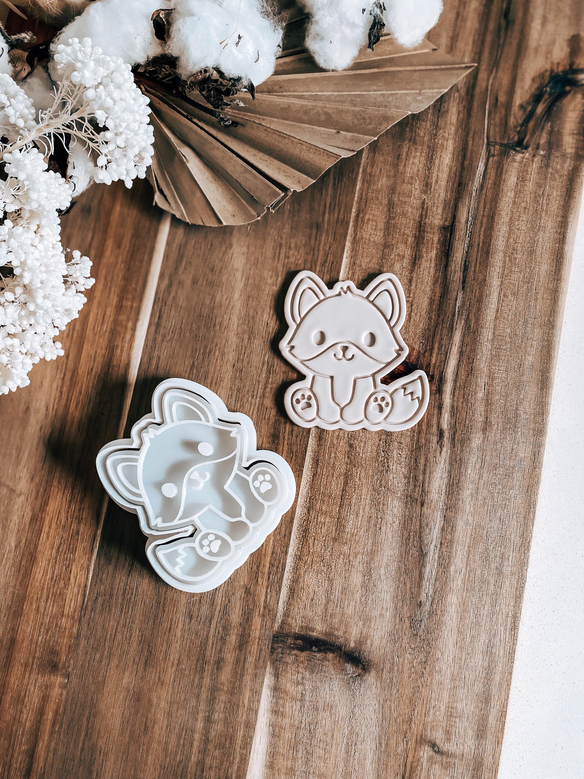 Baby Fox Cookie Stamp and Cutter - O'Khach Baking Supplies