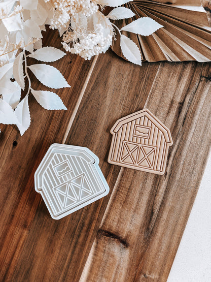 Barnyard House - Cookie Stamp and Cutter - Ideal for Fondant & Sugar Cookies