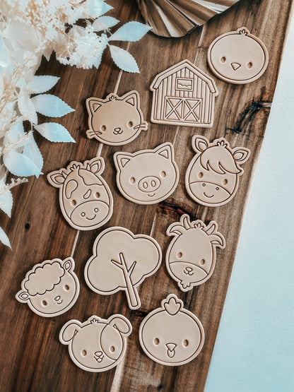 Barnyard House - Cookie Stamp and Cutter - Ideal for Fondant & Sugar Cookies