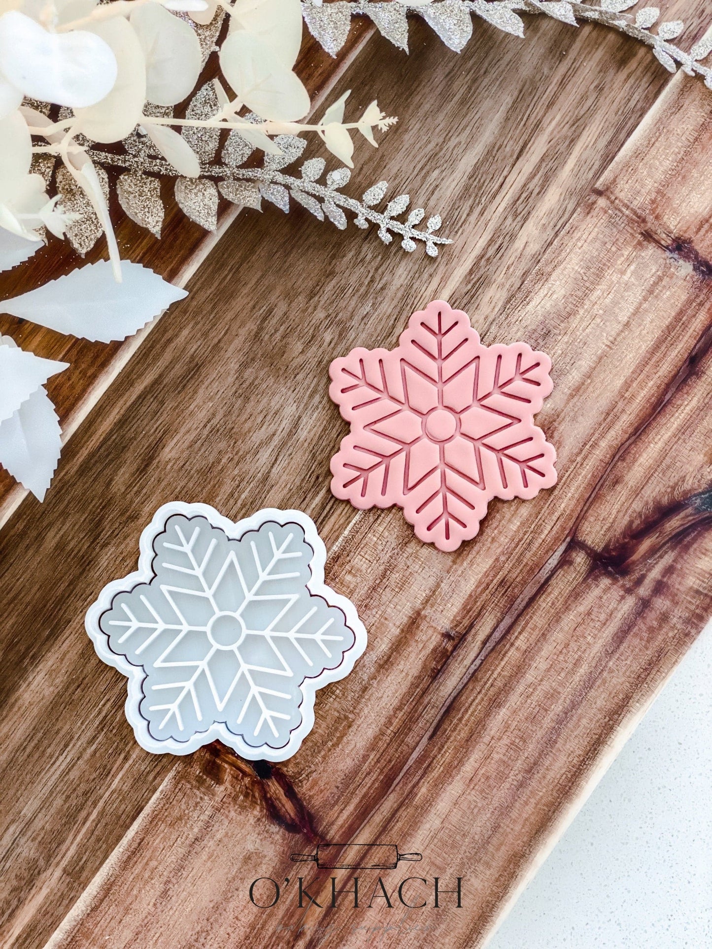 Bella Snowflake - Cookie Stamp and Cutter - Fondant & Sugar Cookies