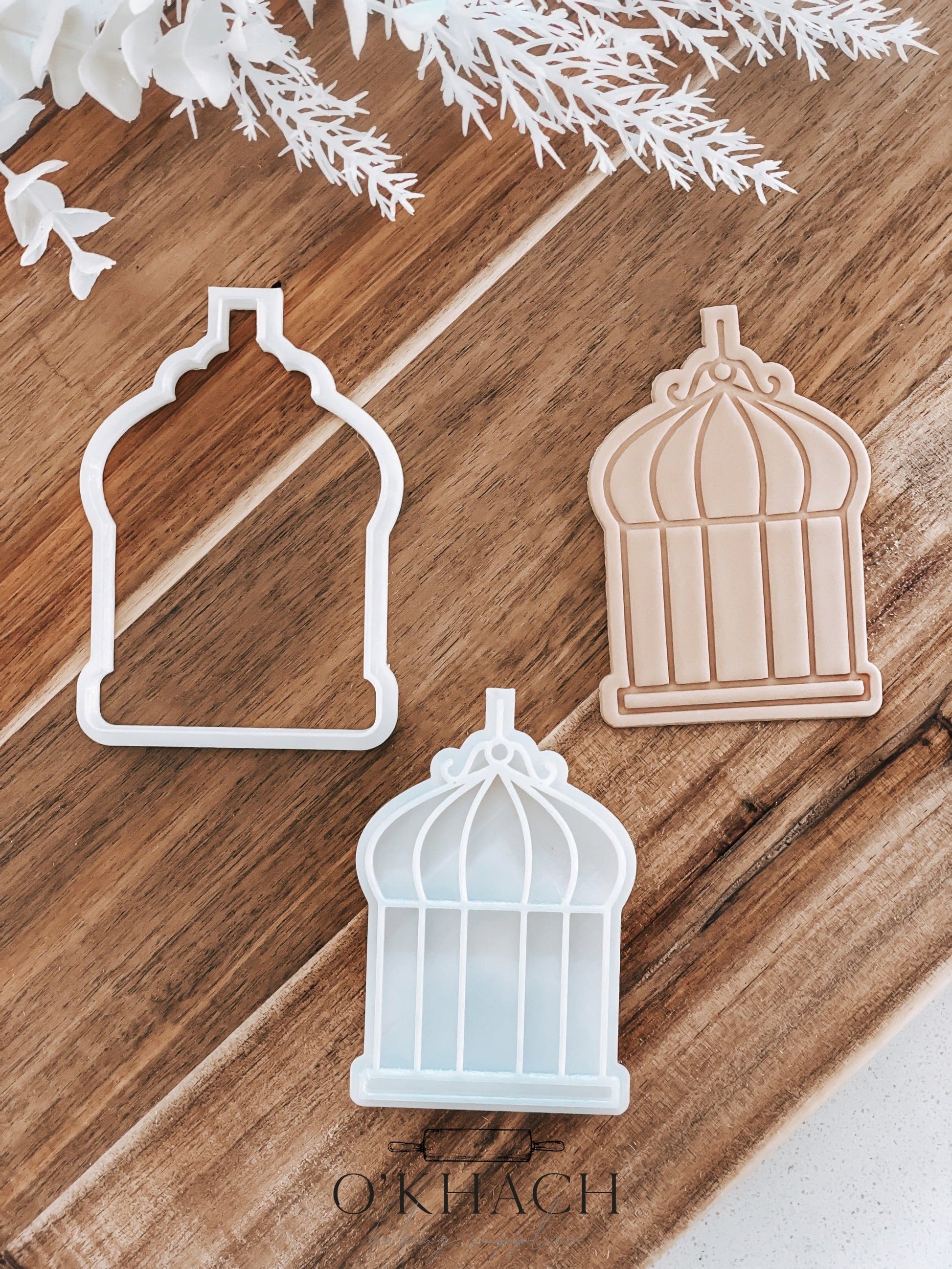 Birdcage - Cookie Stamp and Cutter - Ideal for Fondant & Sugar Cookies