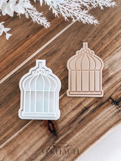 Birdcage - Cookie Stamp and Cutter - Ideal for Fondant & Sugar Cookies