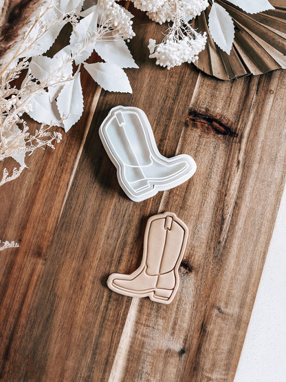 Boot (Cowboy) - Cookie Stamp and Cutter - O'Khach Baking Supplies
