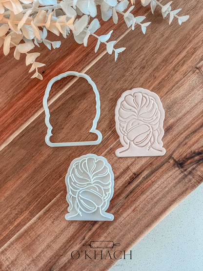 Bridal Bun Cookie Stamp and Cutter - O'Khach Baking Supplies