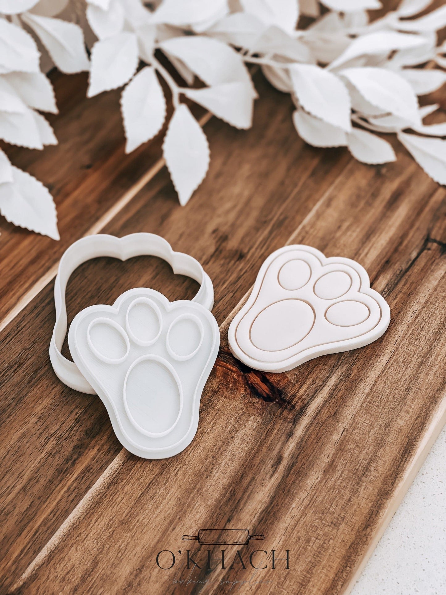 Bunny Foot Cookie Stamp and Cutter - O'Khach Baking Supplies