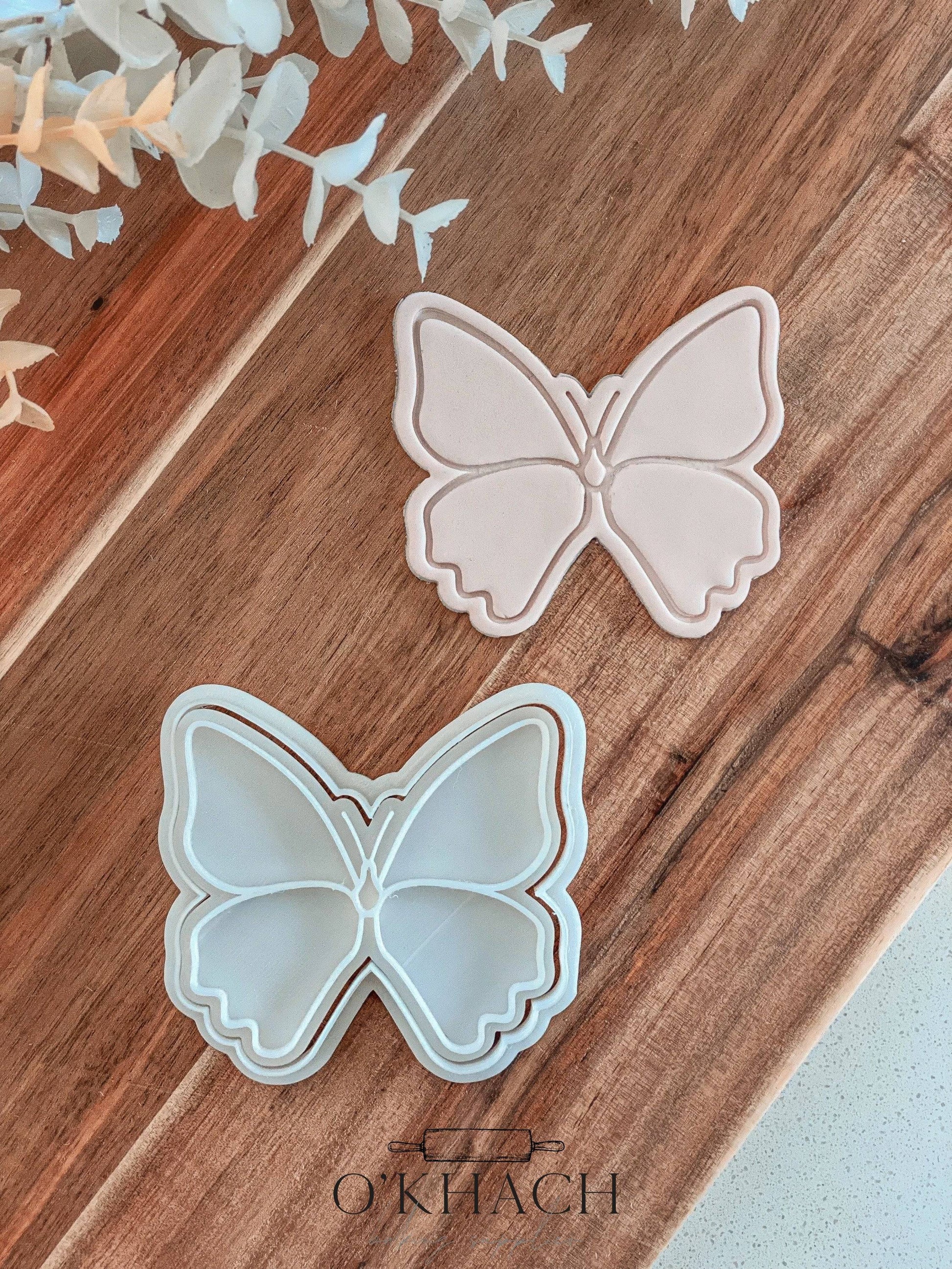 Butterfly Cookie Stamp and Cutter - O'Khach Baking Supplies