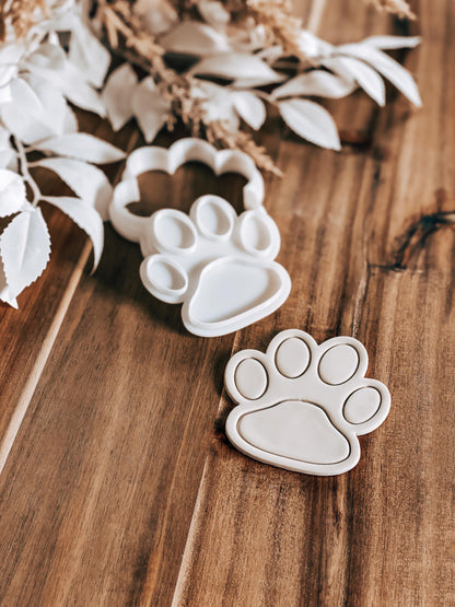 Dog Paw Cookie Stamp and Cutter - O'Khach Baking Supplies