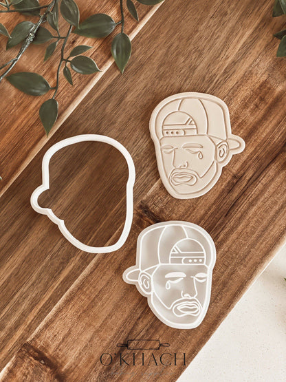 Drake Crying Cookie Stamp and Cutter - O'Khach Baking Supplies