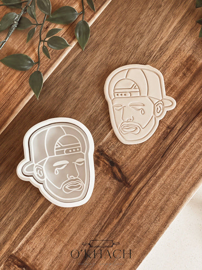 Drake Crying Cookie Stamp and Cutter - O'Khach Baking Supplies