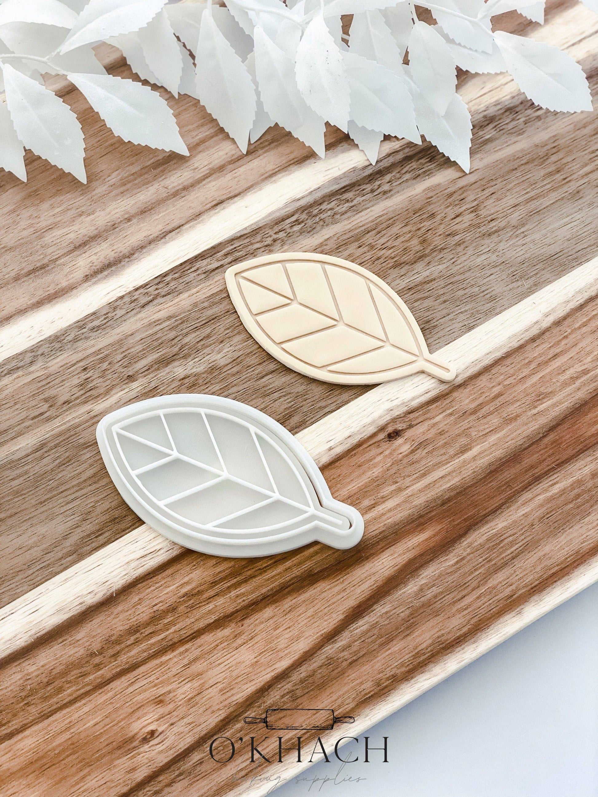 Leaf Stamp and Cutter - O'Khach Baking Supplies