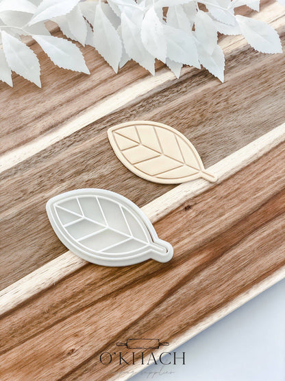 Leaf Stamp and Cutter - O'Khach Baking Supplies