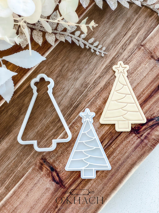 Line Christmas Tree Stamp and Cutter - O'Khach Baking Supplies