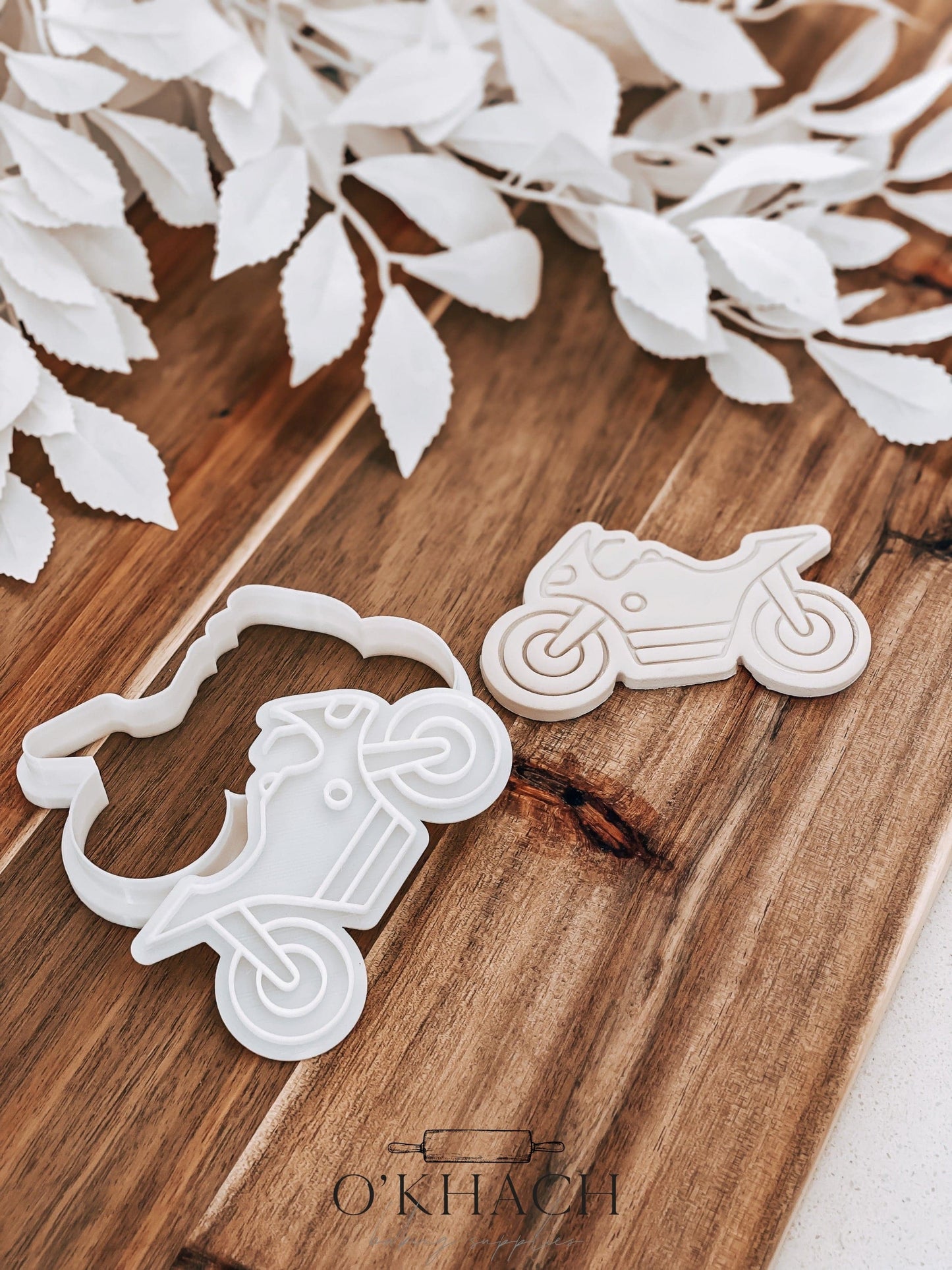 Motorbike - Cookie Stamp and Cutter - Ideal for Fondant & Sugar Cookies