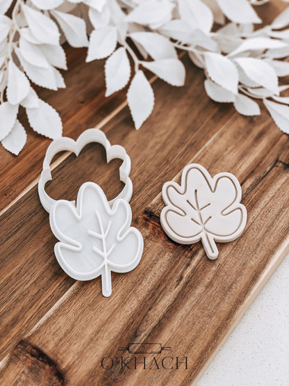 Oak Leaf Stamp and Cutter - O'Khach Baking Supplies