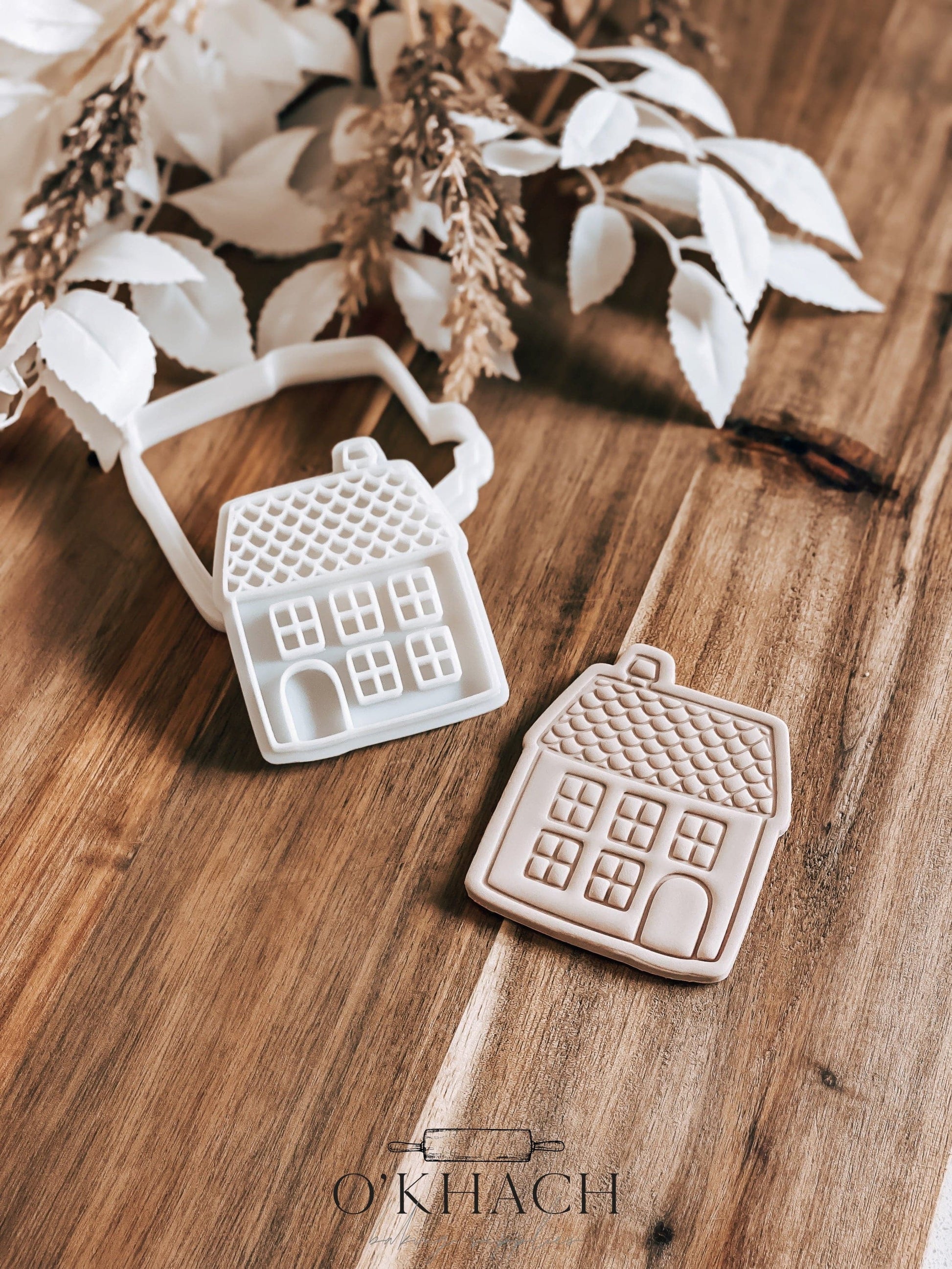 Roof House - Cookie Stamp and Cutter - Fondant & Sugar Cookies