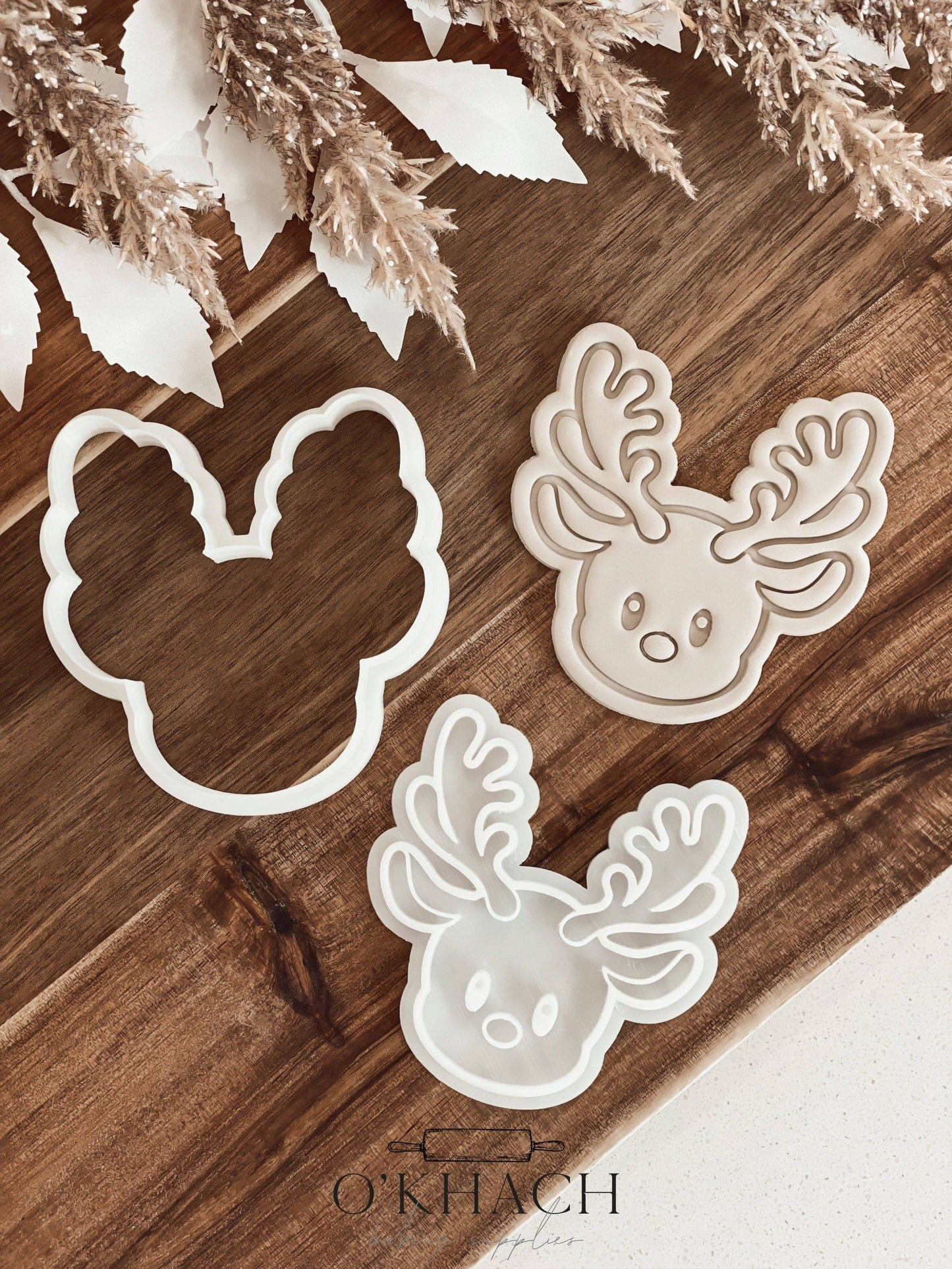 Rudolph - Cookie Stamp and Cutter - Fondant & Sugar Cookies