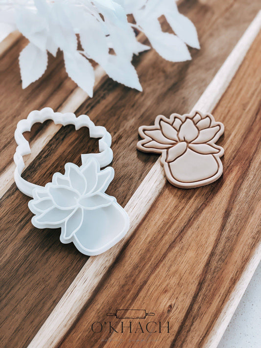 Succulent Stamp and Cutter - O'Khach Baking Supplies