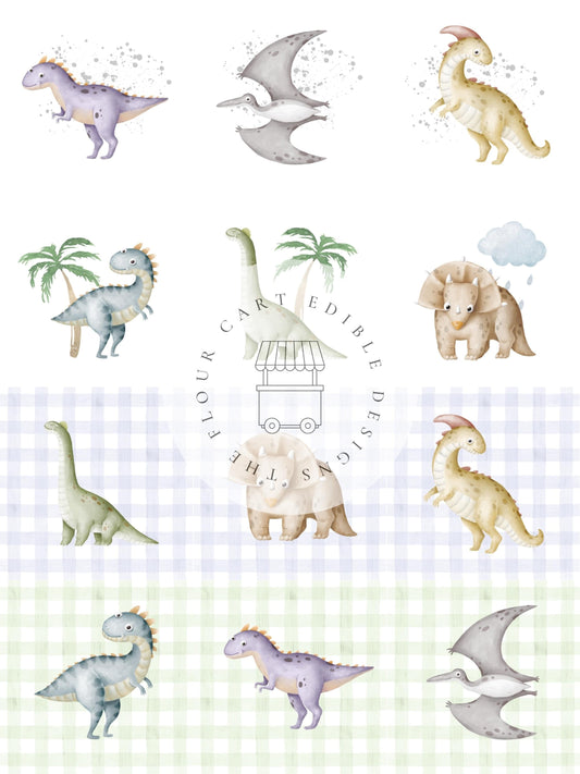 Dinosaurs - Edible Image - O'Khach Baking Supplies