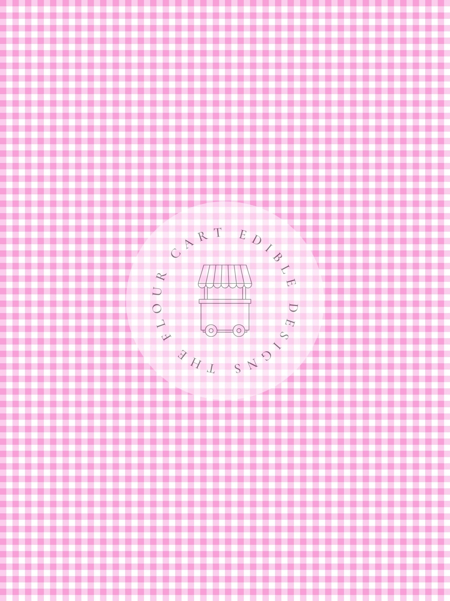 Gingham Magenta  - Edible Image - O'Khach Baking Supplies