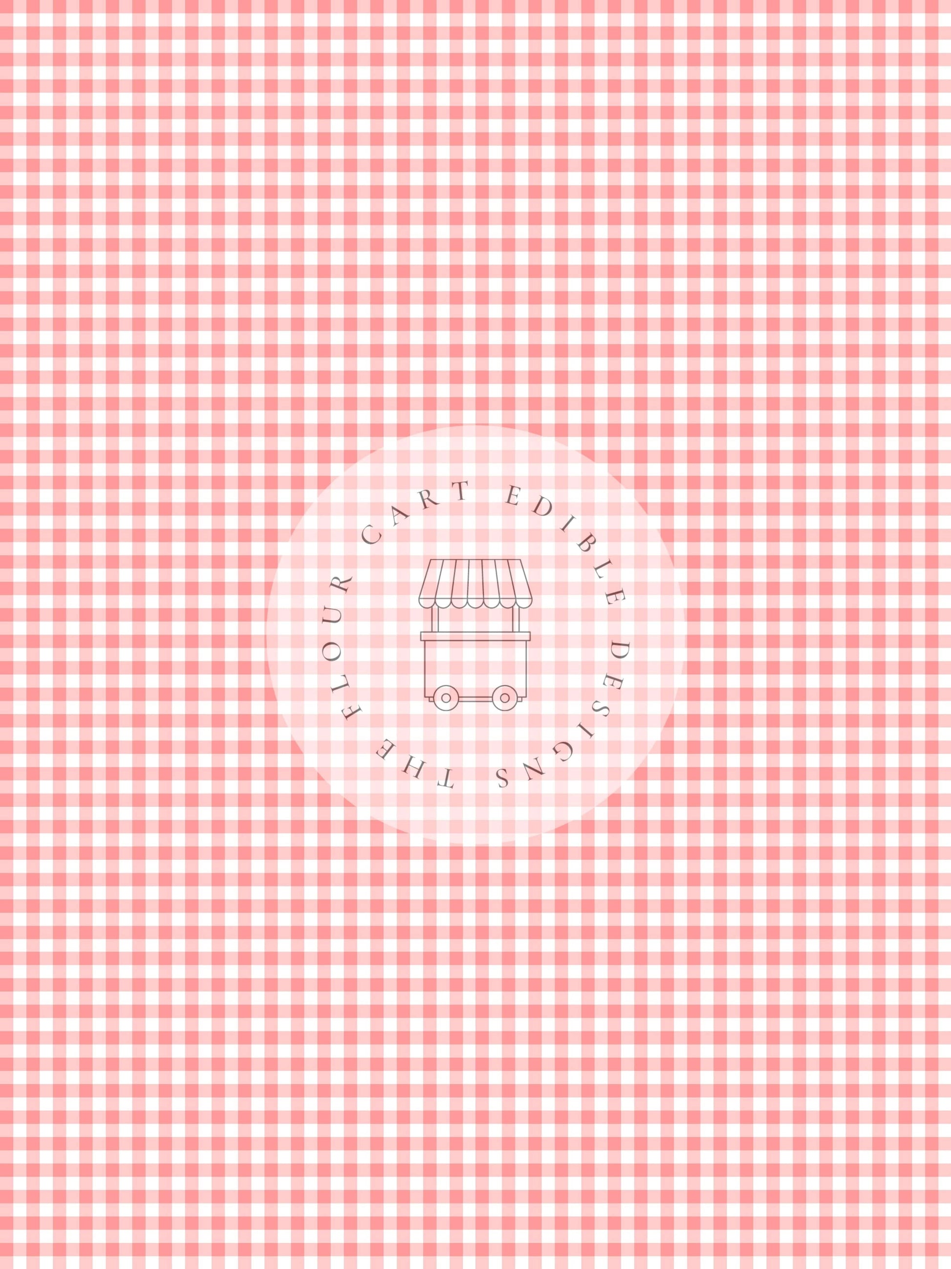 Gingham Red - Edible Image - O'Khach Baking Supplies