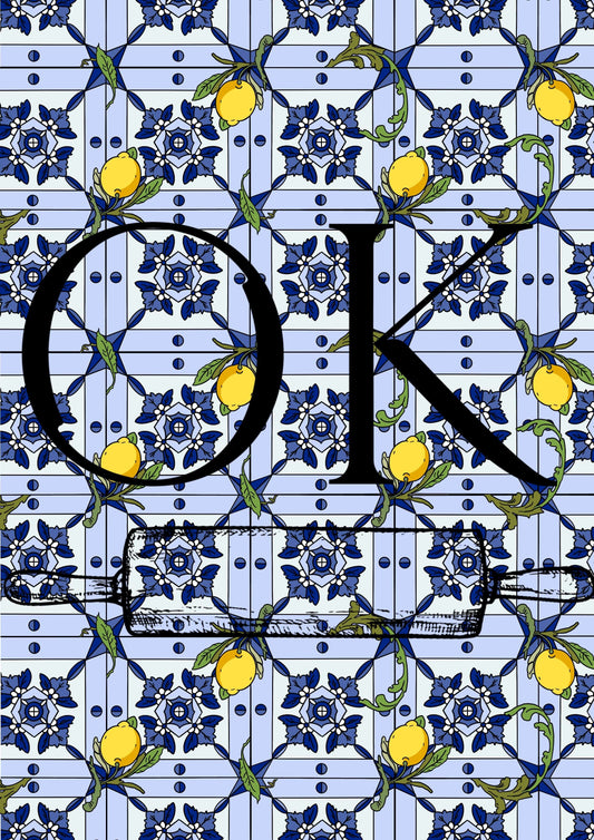 Positano Tiles 1 Edible Image - O'Khach Baking Supplies