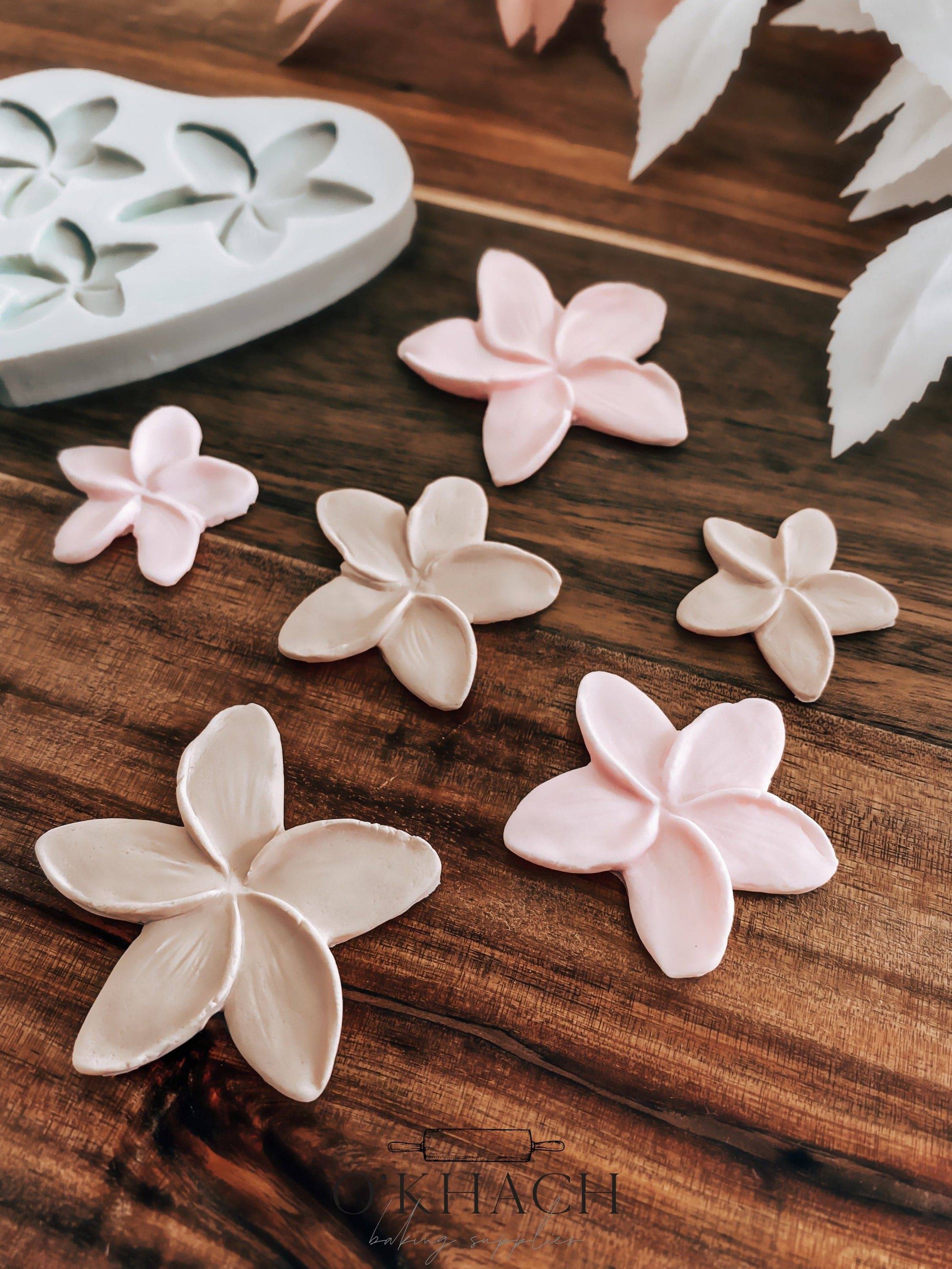 Frangipani Flower - Silicone Mould - Perfect for Fondant, Chocolate, & Cake Decorating