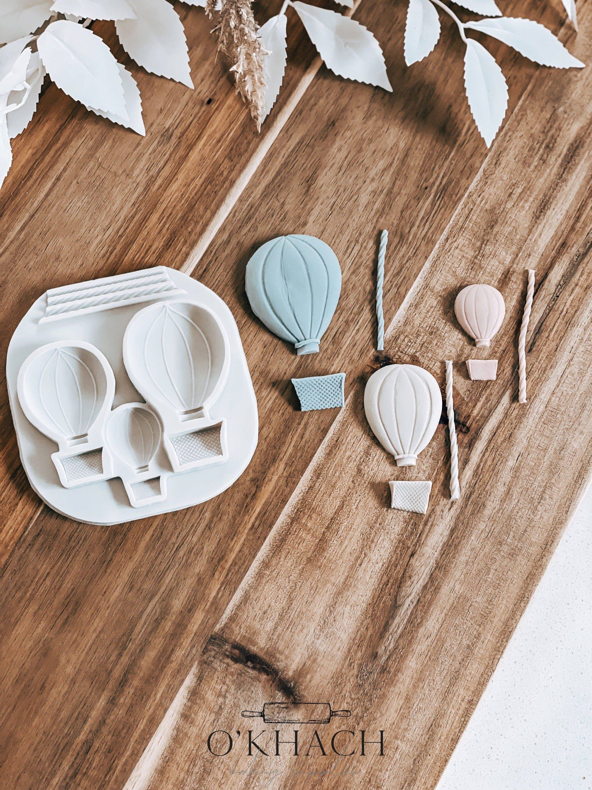 Individual Hot Air Balloons - Silicone Mould - Perfect for Fondant, Chocolate, & Cake Decorating