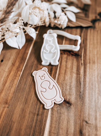 Beary - Cookie Stamp and Cutter - Ideal for Fondant & Sugar Cookies