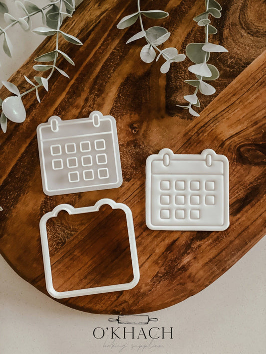 Calendar Cookie Stamp & Cutter - O'Khach Baking Supplies