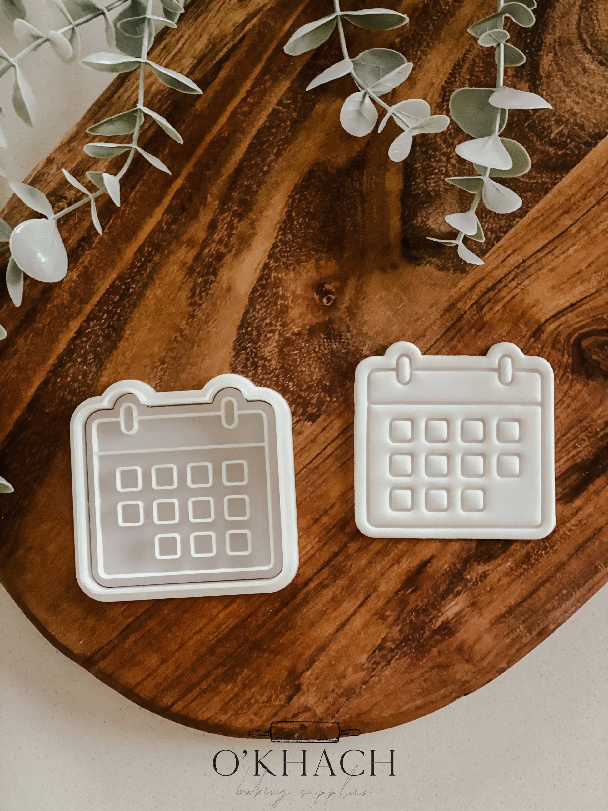 Calendar Cookie Stamp & Cutter - O'Khach Baking Supplies