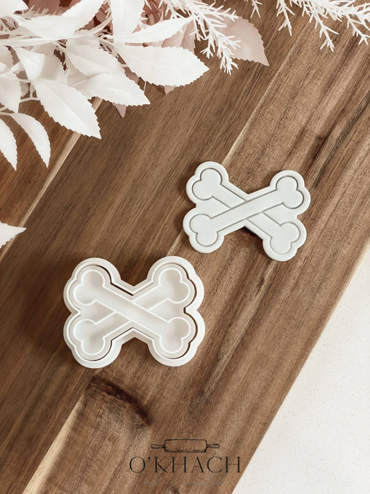 Cross Bones Cookie  Stamp & Cutter - O'Khach Baking Supplies