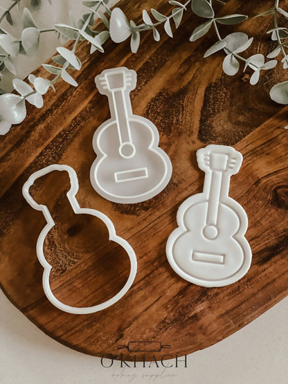 Guitar Cookie Stamp & Cutter - O'Khach Baking Supplies