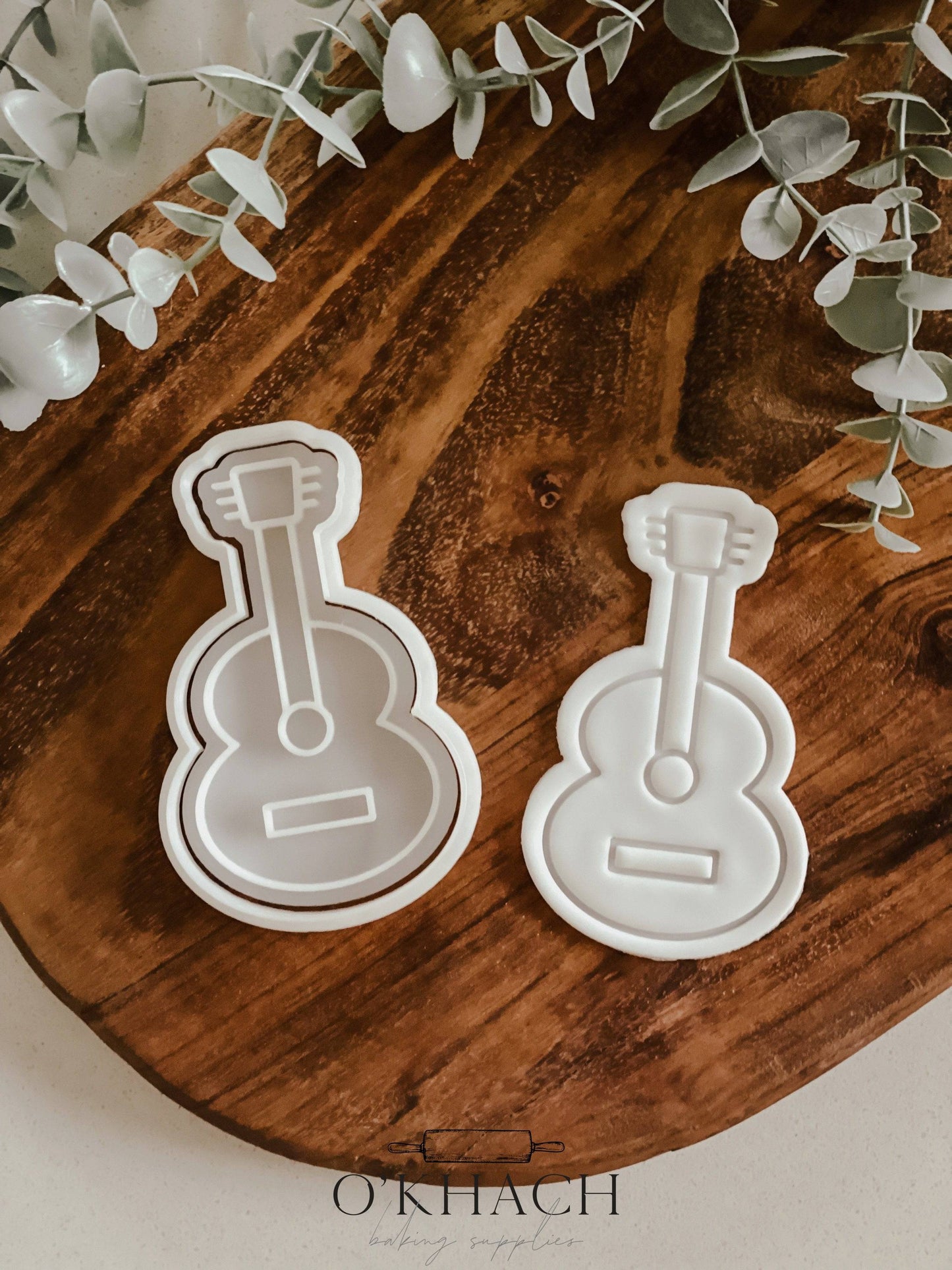 Guitar Cookie Stamp & Cutter - O'Khach Baking Supplies