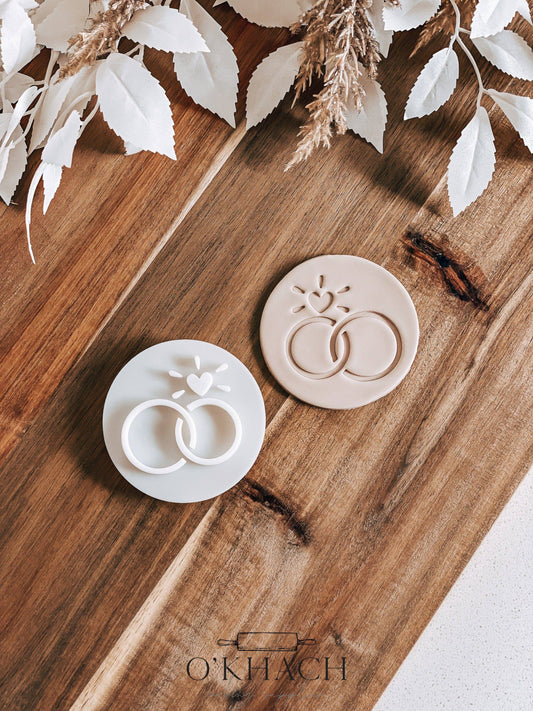 Wedding Rings Stamp - O'Khach Baking Supplies