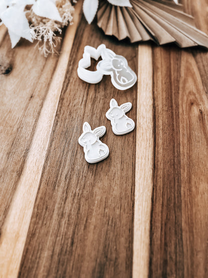 Mini Ms. Bunny 'UP' - Cookie Stamp & Cutter - Ideal for Fondant & Sugar Cookies